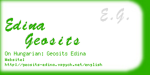 edina geosits business card